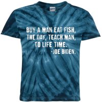 Buy A Man Eat Fish Joe Biden  Kids Tie-Dye T-Shirt