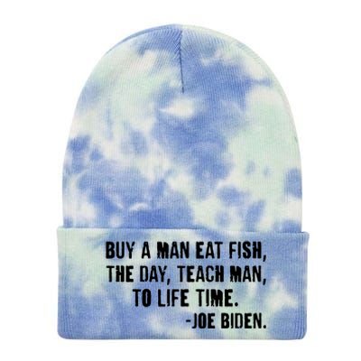 Buy A Man Eat Fish Joe Biden  Tie Dye 12in Knit Beanie