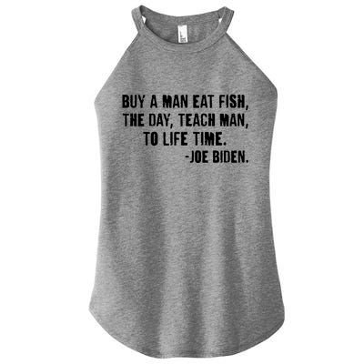 Buy A Man Eat Fish Joe Biden  Women's Perfect Tri Rocker Tank