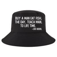 Buy A Man Eat Fish Joe Biden Scrambled Quote Cool Comfort Performance Bucket Hat