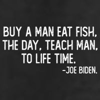 Buy A Man Eat Fish Joe Biden Scrambled Quote Cool Comfort Performance Bucket Hat