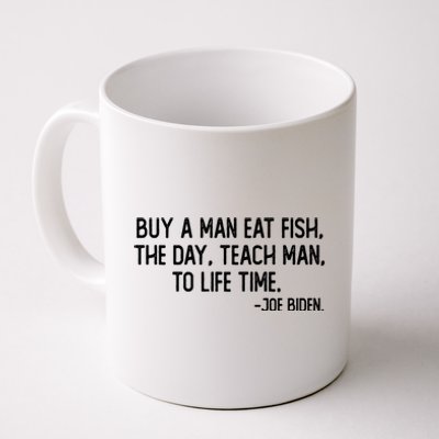 Buy A Man Eat Fish Joe Biden Scrambled Quote Coffee Mug