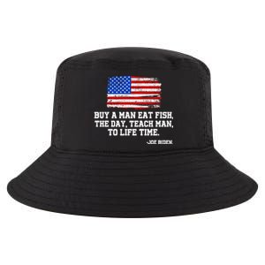 Buy A Man Eat Fish Joe Biden USA American Flag Cool Comfort Performance Bucket Hat