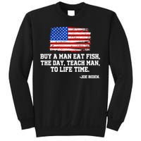 Buy A Man Eat Fish Joe Biden USA American Flag Sweatshirt