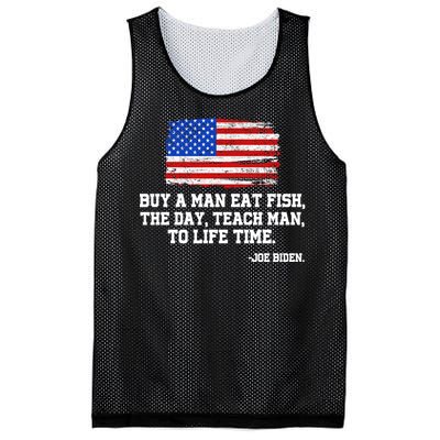 Buy A Man Eat Fish Joe Biden USA American Flag Mesh Reversible Basketball Jersey Tank