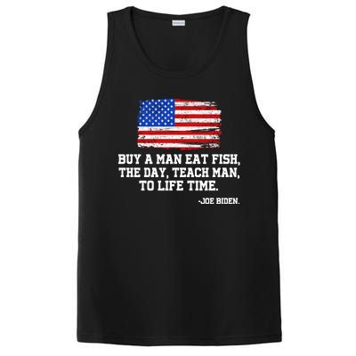 Buy A Man Eat Fish Joe Biden USA American Flag PosiCharge Competitor Tank