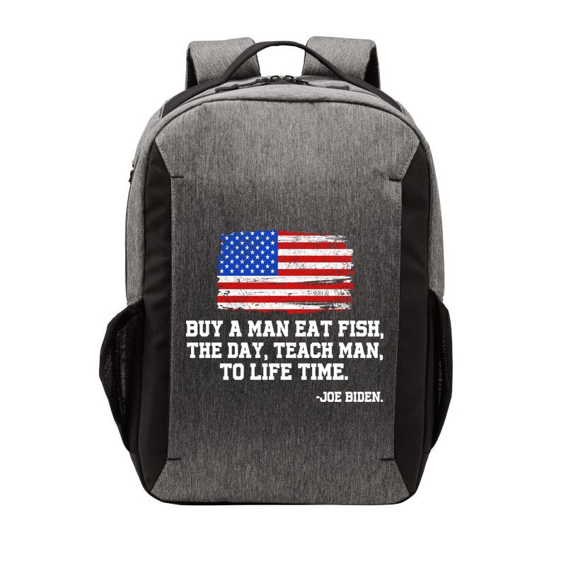 Buy A Man Eat Fish Joe Biden USA American Flag Vector Backpack