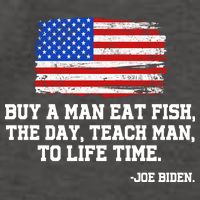Buy A Man Eat Fish Joe Biden USA American Flag Vector Backpack