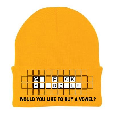 Buy A Vowel Go Fuck Yourself Funny Knit Cap Winter Beanie