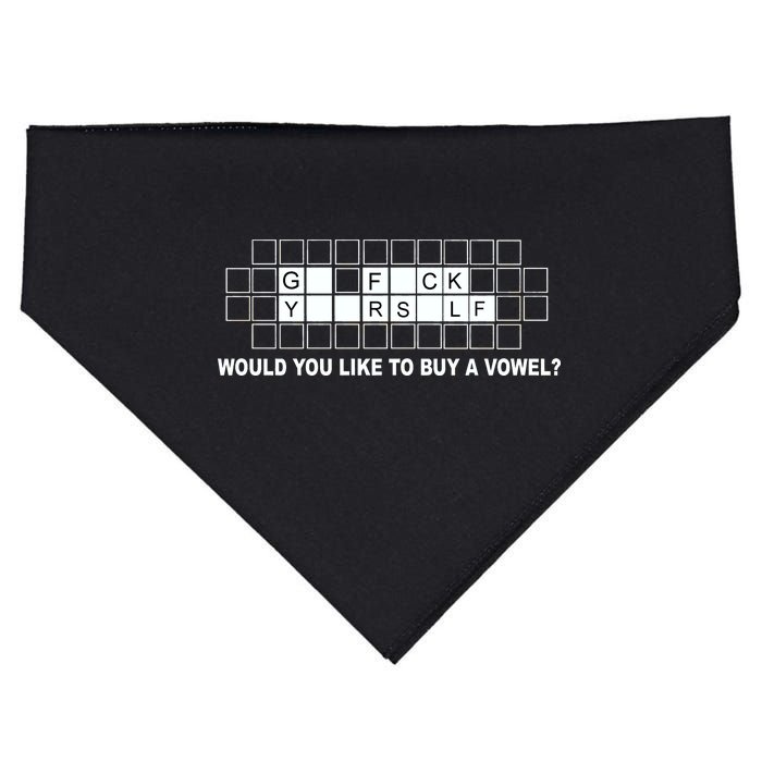 Buy A Vowel Go Fuck Yourself Funny USA-Made Doggie Bandana