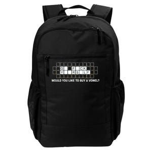 Buy A Vowel Go Fuck Yourself Funny Daily Commute Backpack