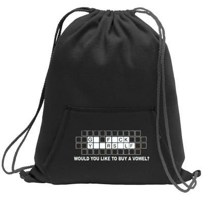 Buy A Vowel Go Fuck Yourself Funny Sweatshirt Cinch Pack Bag