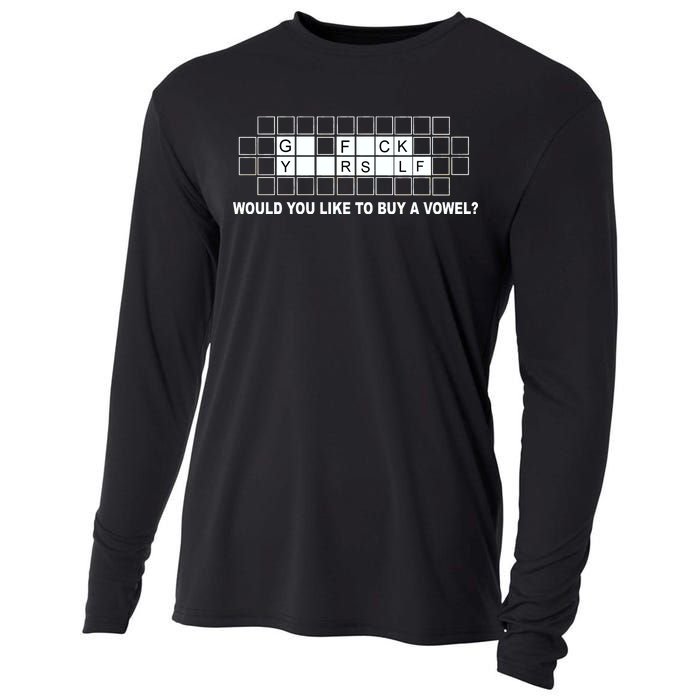 Buy A Vowel Go Fuck Yourself Funny Cooling Performance Long Sleeve Crew