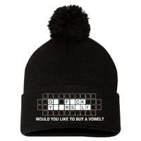 Buy A Vowel Go Fuck Yourself Funny Pom Pom 12in Knit Beanie