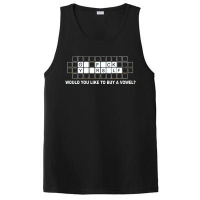 Buy A Vowel Go Fuck Yourself Funny PosiCharge Competitor Tank