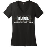 Buy A Vowel Go Fuck Yourself Funny Women's V-Neck T-Shirt