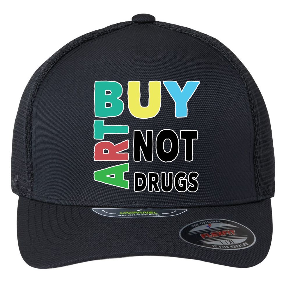 Buy Art Not Drugs  Colorful  Flexfit Unipanel Trucker Cap