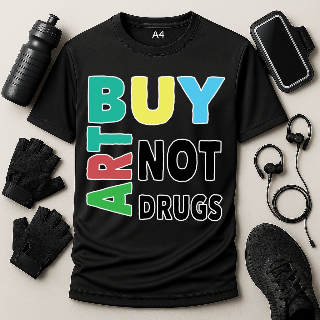 Buy Art Not Drugs  Colorful  Cooling Performance Crew T-Shirt