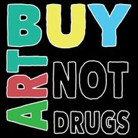 Buy Art Not Drugs  Colorful  Flatbill Hat