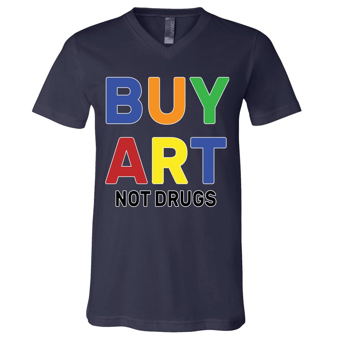 Buy Art Not Drugs Logo V-Neck T-Shirt