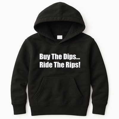Buy The Dips Ride The Rips Stock Kids Hoodie