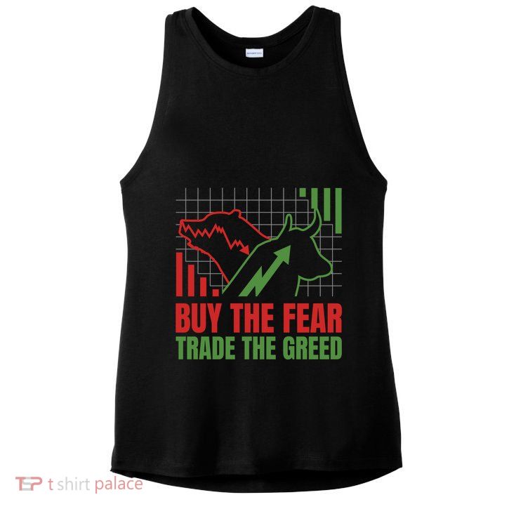 Buy The Fear Trade The Greed Ladies PosiCharge Tri-Blend Wicking Tank
