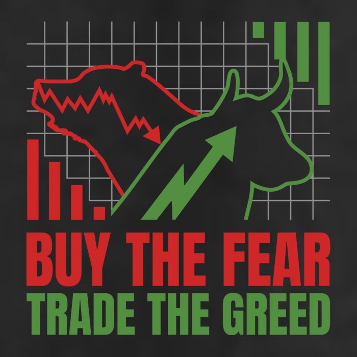 Buy The Fear Trade The Greed 7 Panel Mesh Trucker Snapback Hat