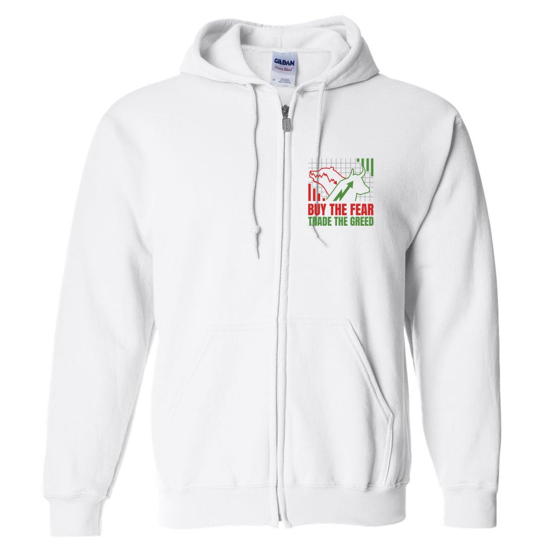 Buy The Fear Trade The Greed Full Zip Hoodie