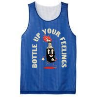 Bottle Up Your Feelings Funny Sarcastic Quote Gift Mesh Reversible Basketball Jersey Tank