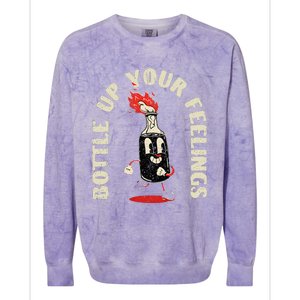 Bottle Up Your Feelings Colorblast Crewneck Sweatshirt