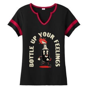 Bottle Up Your Feelings Ladies Halftime Notch Neck Tee