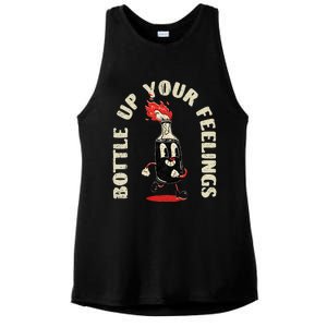 Bottle Up Your Feelings Ladies PosiCharge Tri-Blend Wicking Tank