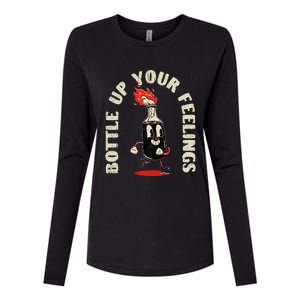 Bottle Up Your Feelings Womens Cotton Relaxed Long Sleeve T-Shirt