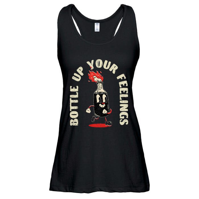 Bottle Up Your Feelings Ladies Essential Flowy Tank