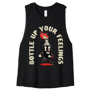 Bottle Up Your Feelings Women's Racerback Cropped Tank