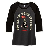 Bottle Up Your Feelings Women's Tri-Blend 3/4-Sleeve Raglan Shirt