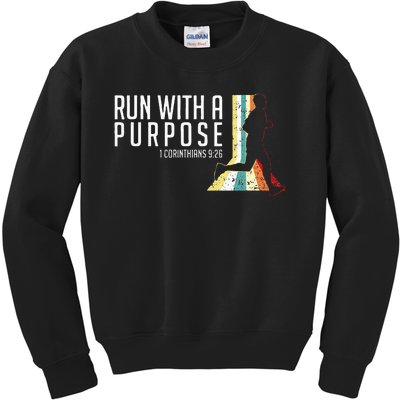 Bible Verse 1 Corinthians 926 Running Fitness Kids Sweatshirt