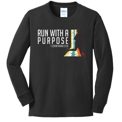 Bible Verse 1 Corinthians 926 Running Fitness Kids Long Sleeve Shirt