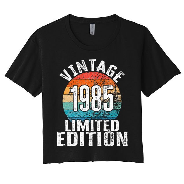 Birthday Vintage 1985 Limited Edition Bday Crop Top