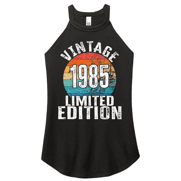 Birthday Vintage 1985 Limited Edition Bday Women's Perfect Tri Rocker Tank