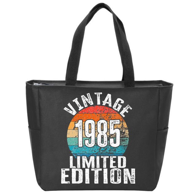 Birthday Vintage 1985 Limited Edition Bday Zip Tote Bag