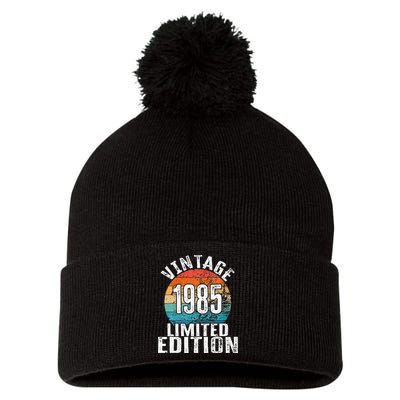Birthday Vintage 1985 Limited Edition Bday Pom Pom 12in Knit Beanie