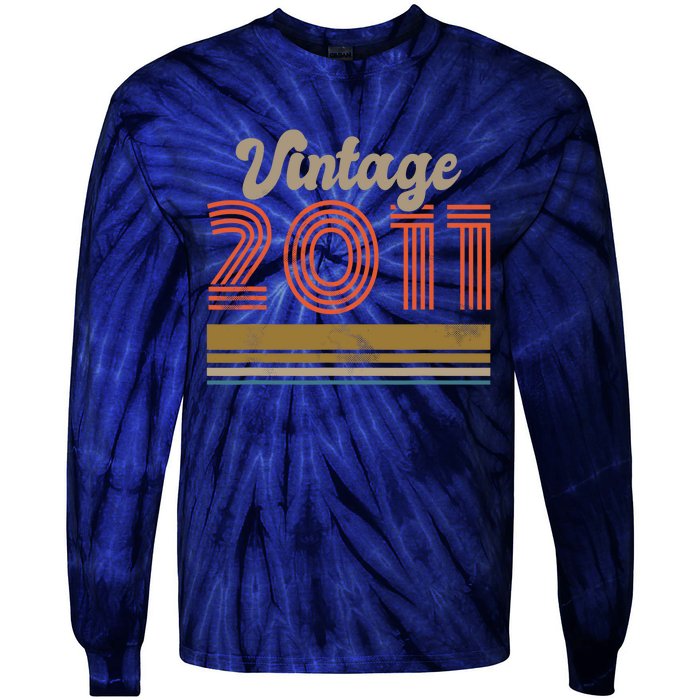 Birthday Vintage 2011 Tie-Dye Long Sleeve Shirt