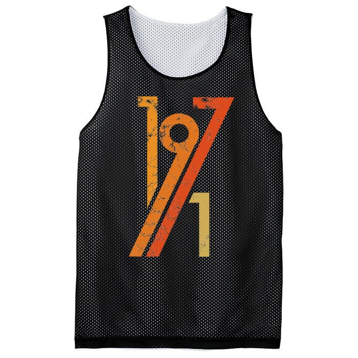 Birthday Vintage 70s Style 1971 Mesh Reversible Basketball Jersey Tank