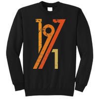 Birthday Vintage 70s Style 1971 Tall Sweatshirt