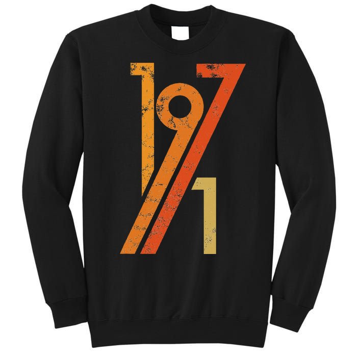 Birthday Vintage 70s Style 1971 Tall Sweatshirt