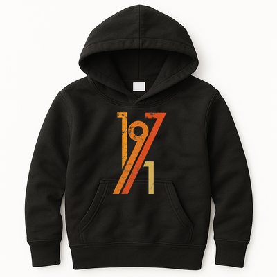 Birthday Vintage 70s Style 1971 Kids Hoodie
