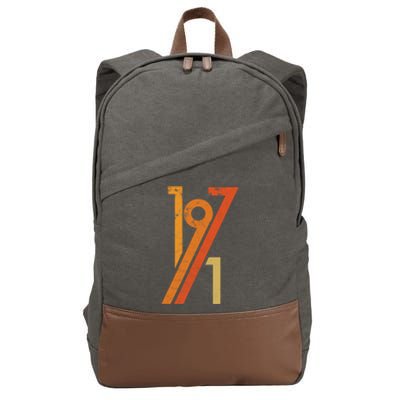 Birthday Vintage 70s Style 1971 Cotton Canvas Backpack