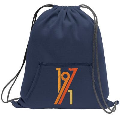 Birthday Vintage 70s Style 1971 Sweatshirt Cinch Pack Bag