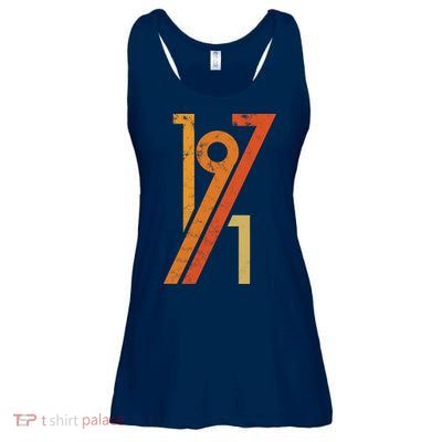 Birthday Vintage 70s Style 1971 Ladies Essential Flowy Tank
